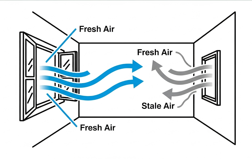 部屋の換気と空気の入れ替えテクニック